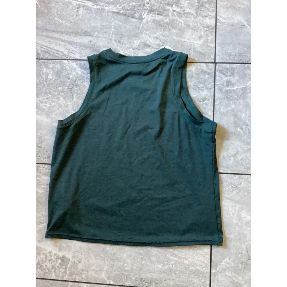 Quince NWOT Womens Recycled Polyester Spandex Muscle Tank Top Green Medium - Picture 6 of 7